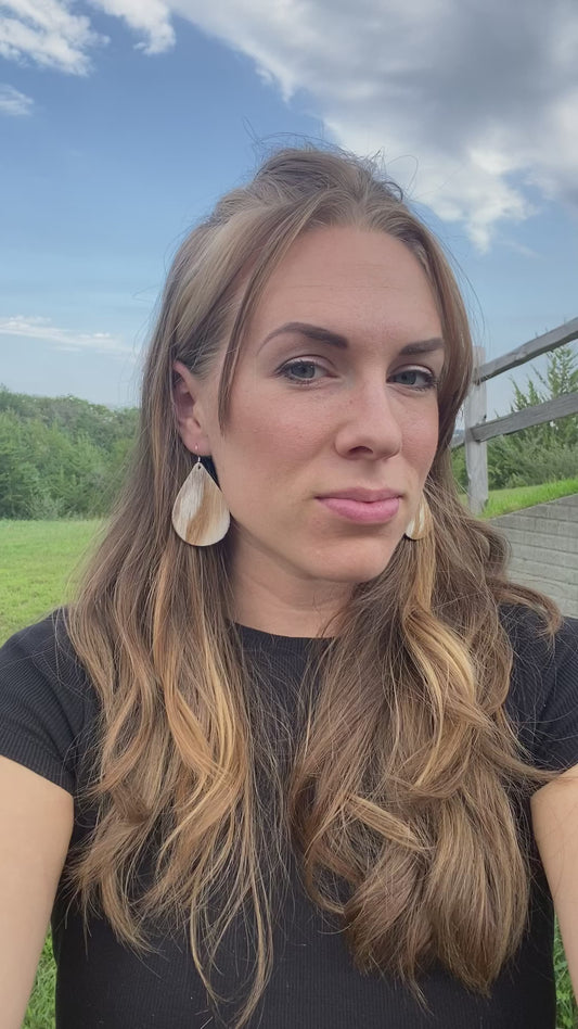 Axis Deer Tear Drop Earrings