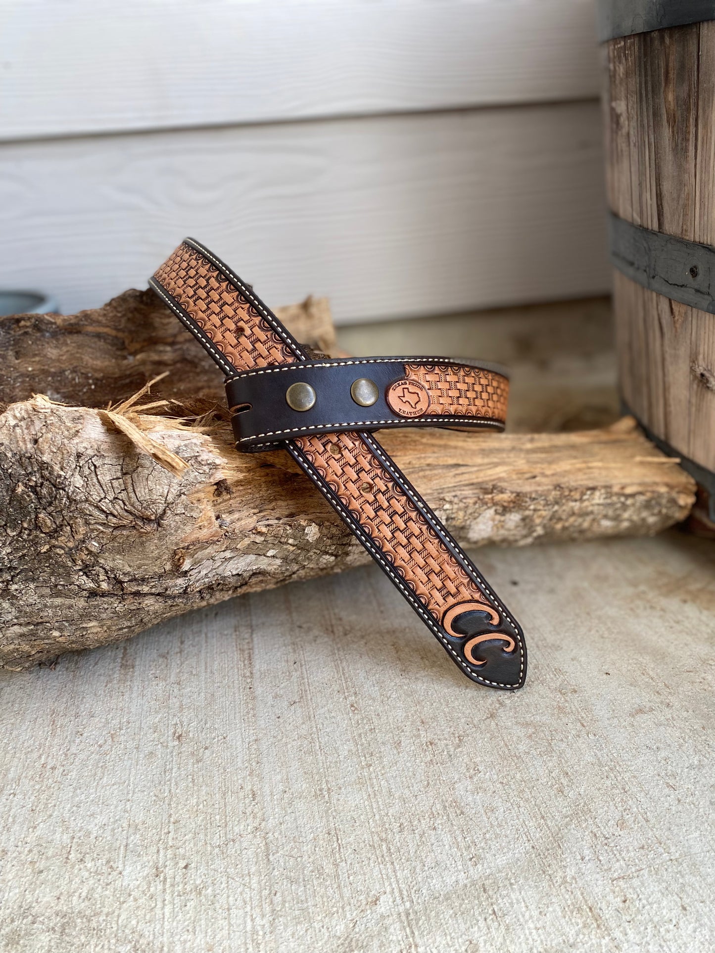 Custom Basketstamp Belt