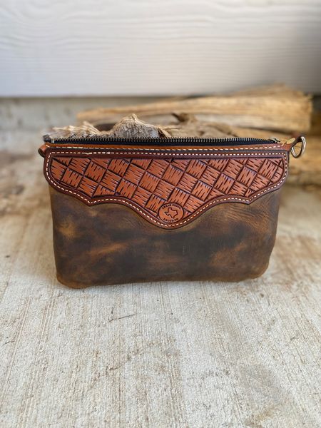 Custom Tooled Wristlet Purse