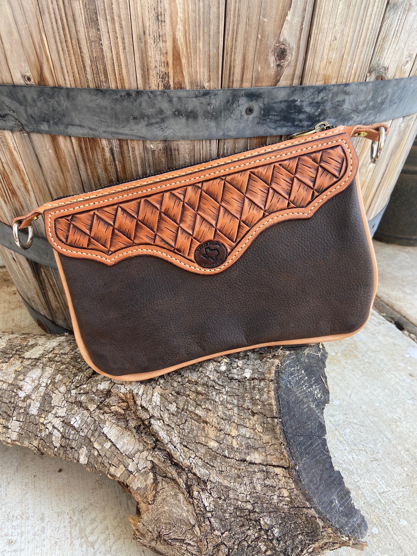 Custom Tooled Wristlet Purse