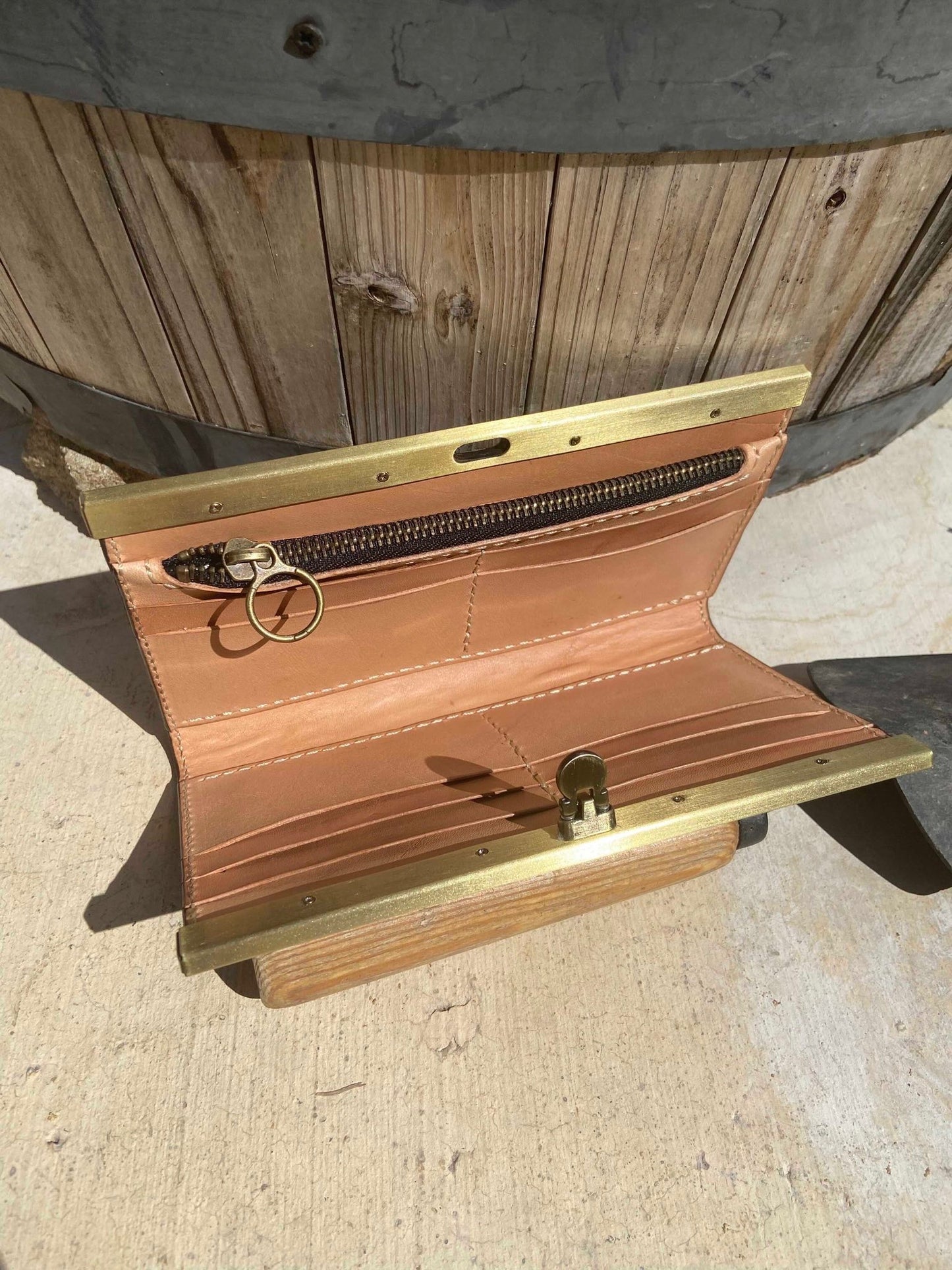 Custom Bar Frame Clutch Wallet