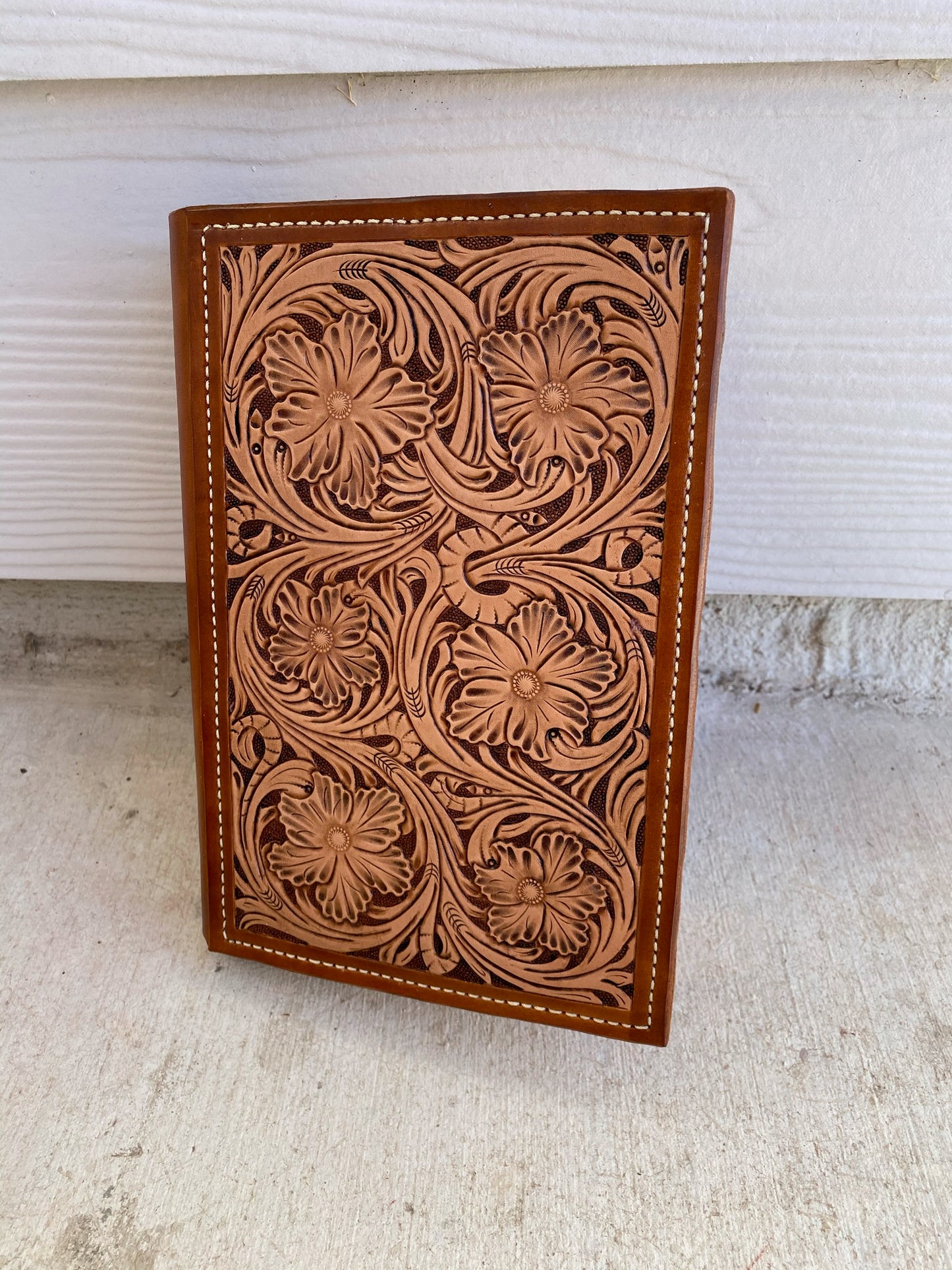Western Tooled Leather Bible Cover