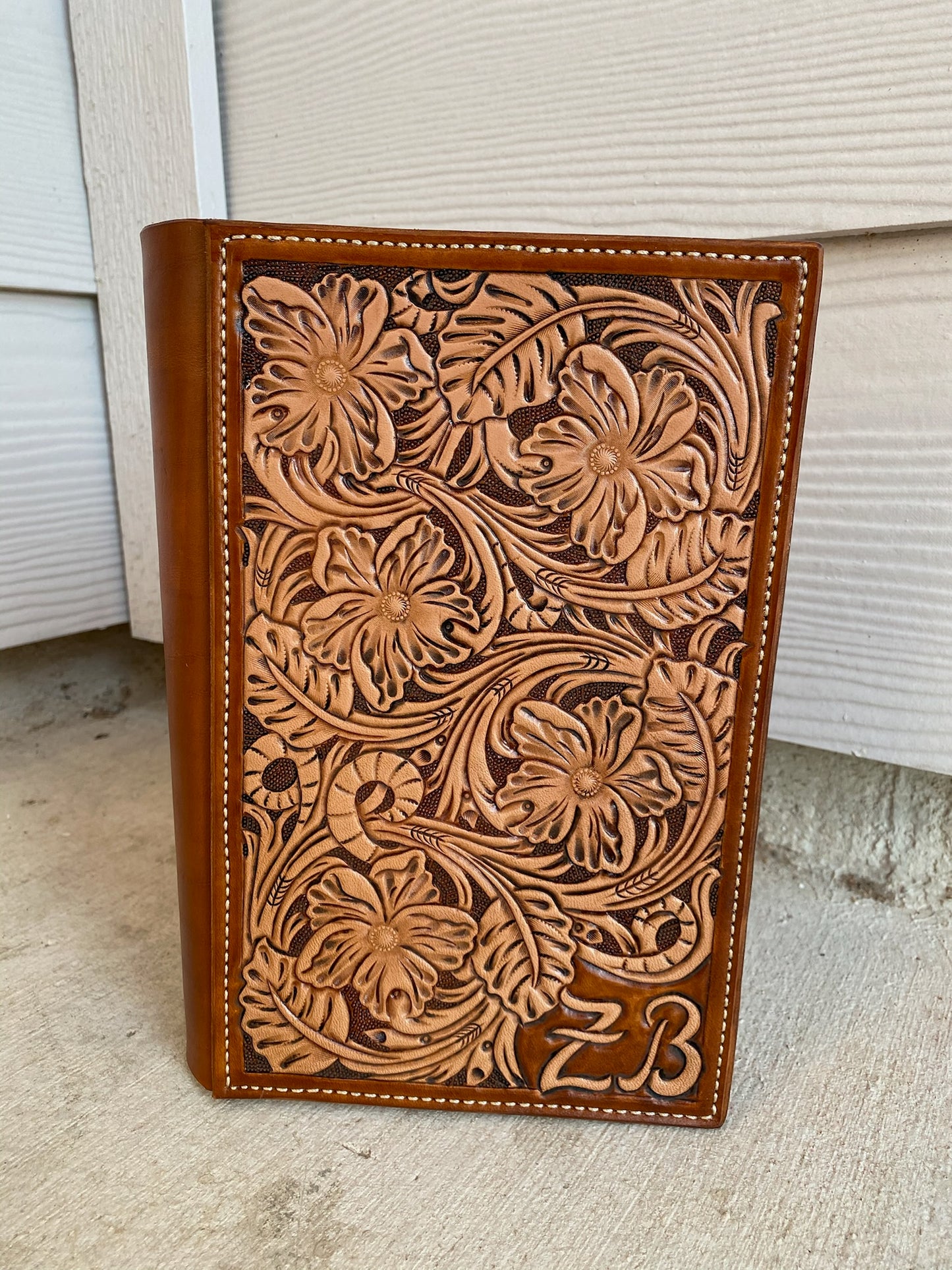 Western Tooled Leather Bible Cover
