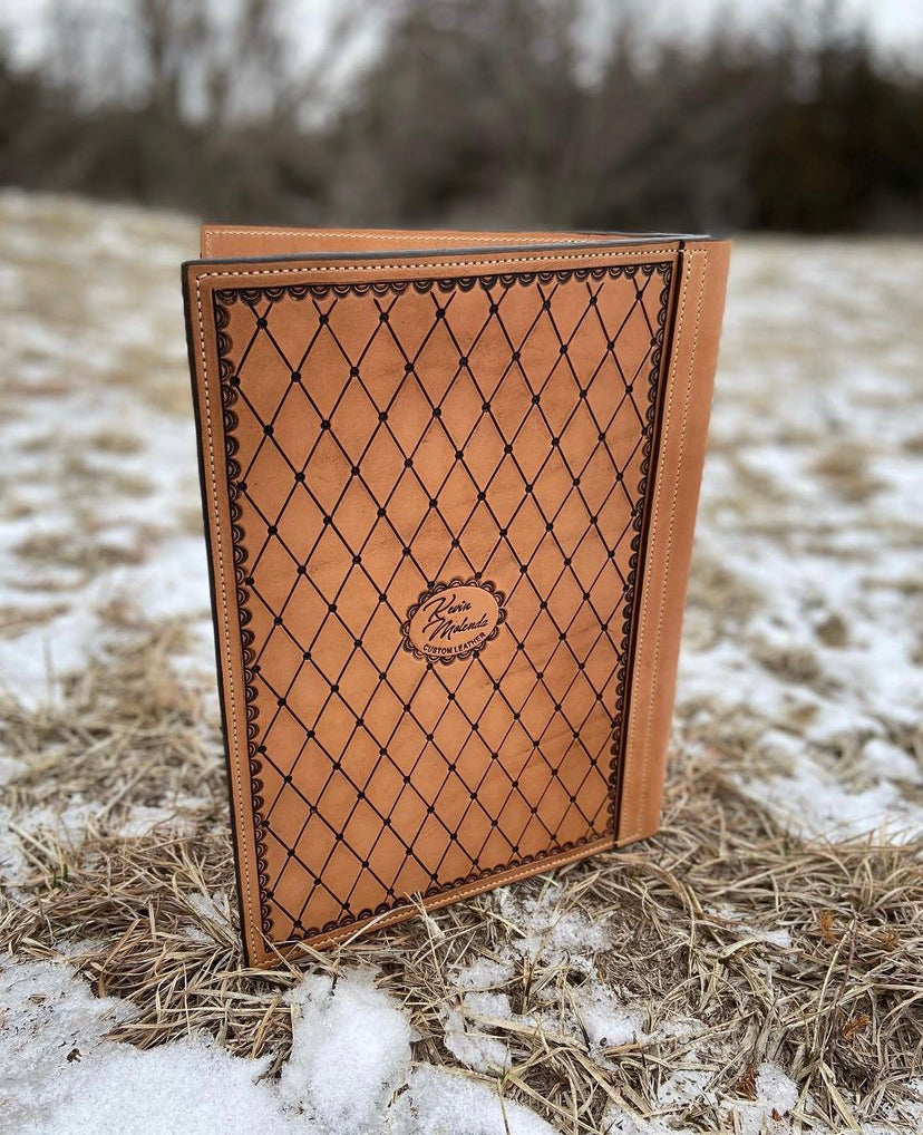 Custom Fully Tooled Padfolio - Letter – Kevin Molenda Custom Leather