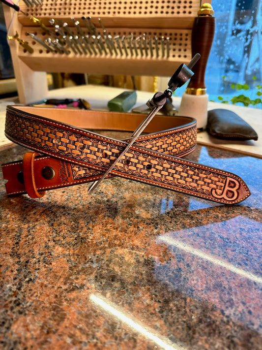 Custom Basketstamp Belt