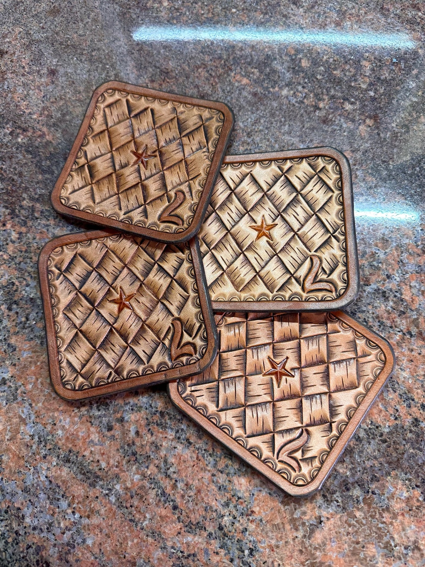 Custom Basketweave Coaster (4 pack)