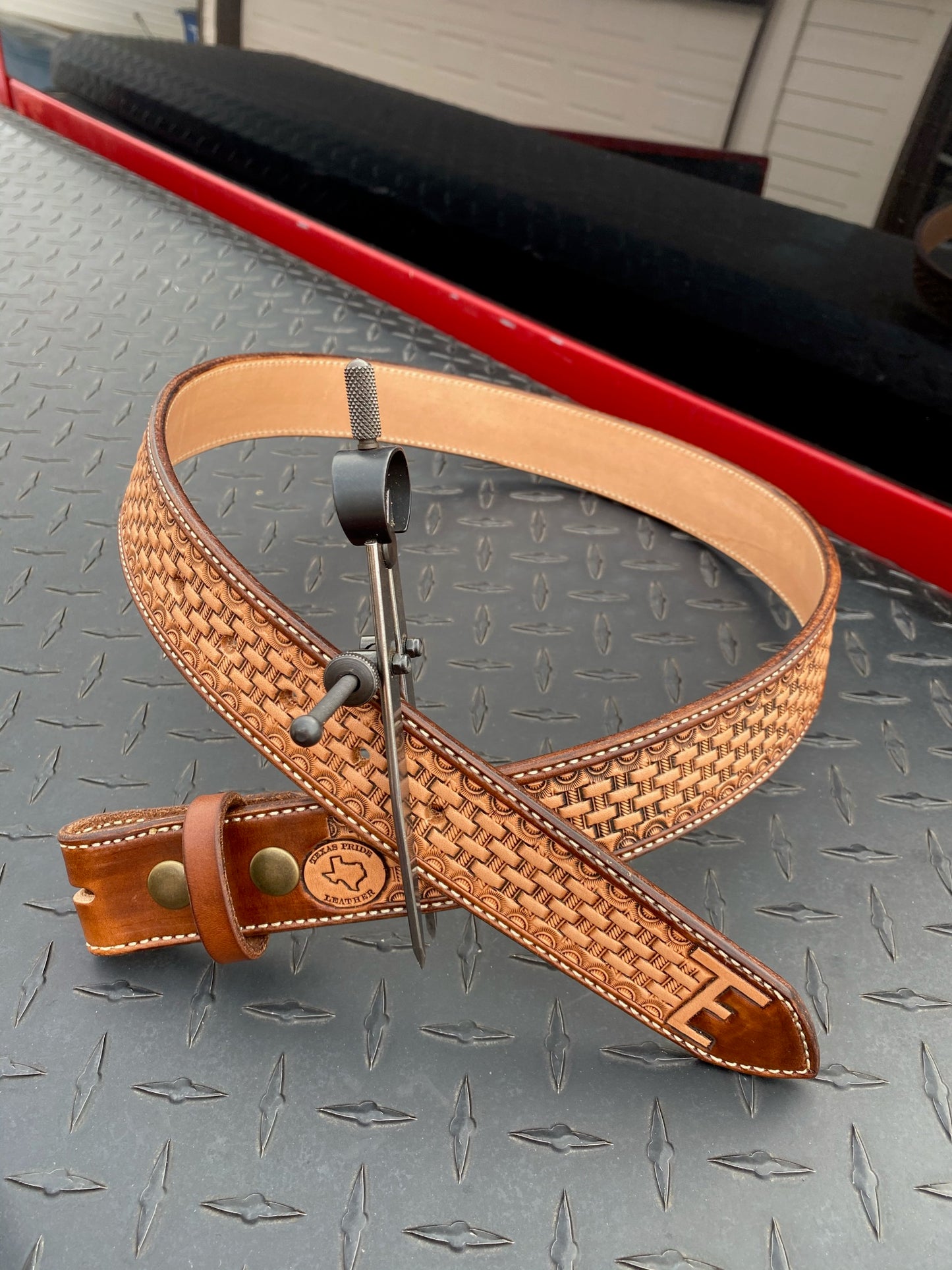 Custom Basketstamp Belt