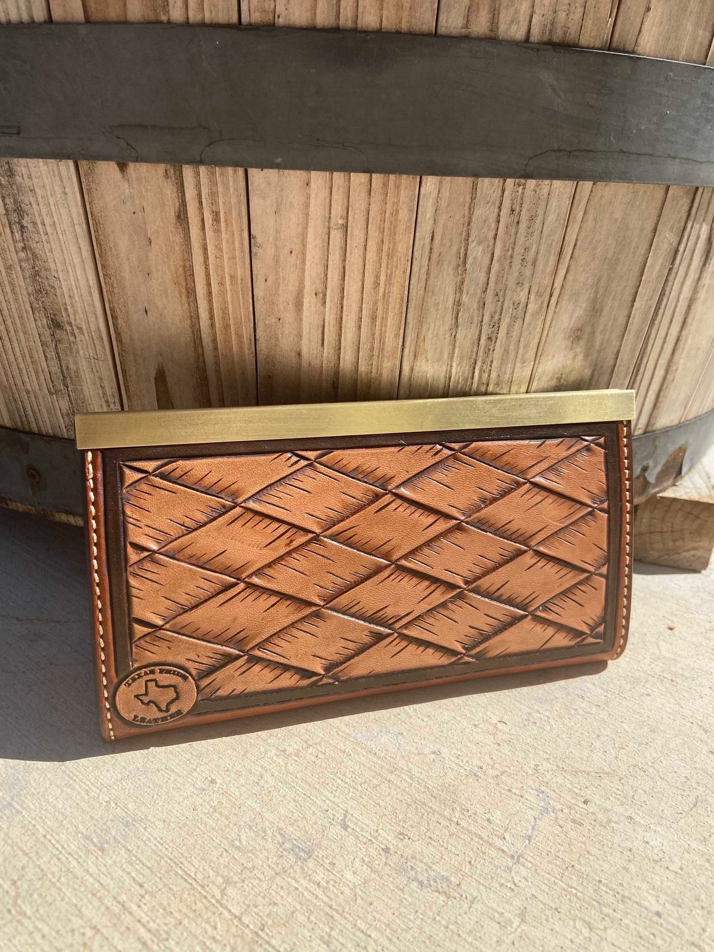 Custom Bar Frame Clutch Wallet