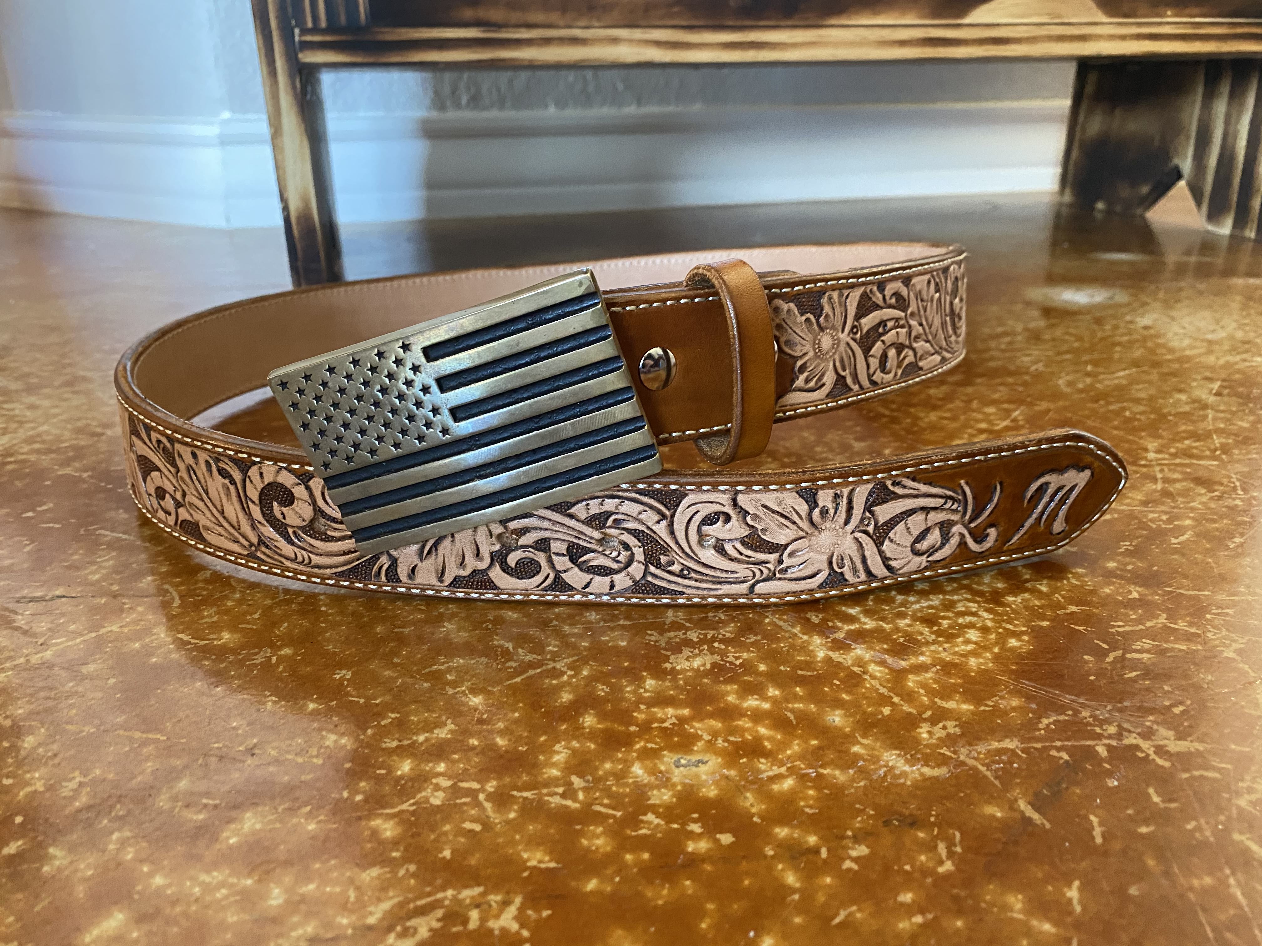 Custom western clearance belt